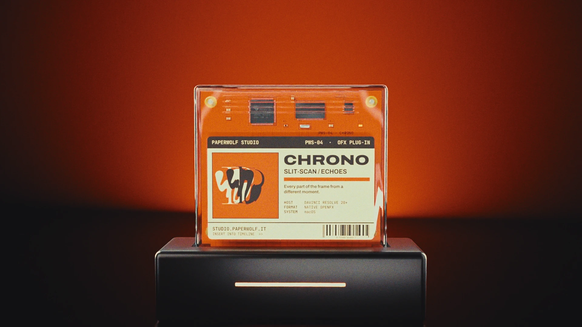 CHRONO cartridge seated in the Paperwolf dock